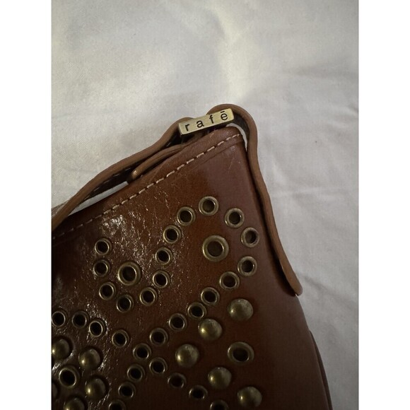 Rafe New York Suede & Leather‑Trim Studded Hobo Handbag — EUC - Picture 2 of 7